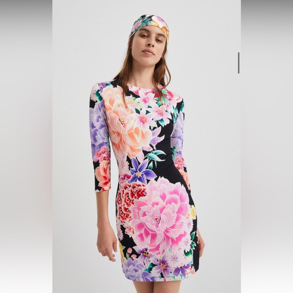 Desigual Floral Slim Dress / Never worn & has original tag on - Picture 2 of 2